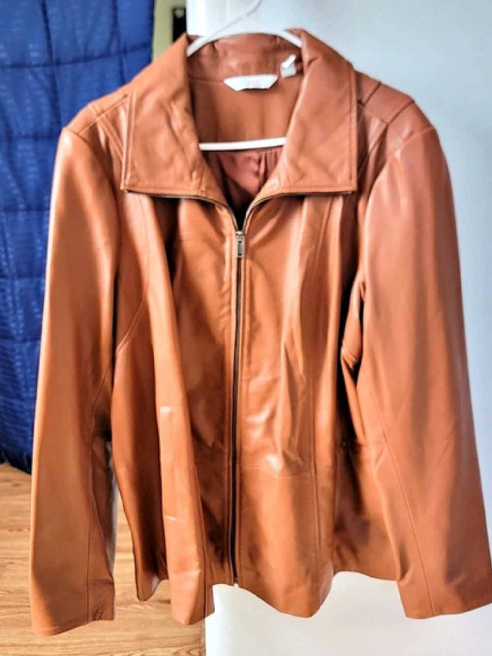 Denim & Co. Leather Moto Jacket in Brown Size 2X Like New